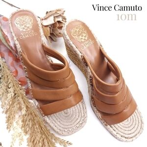 Vince Camuto Tan Leather Wedge sz 10